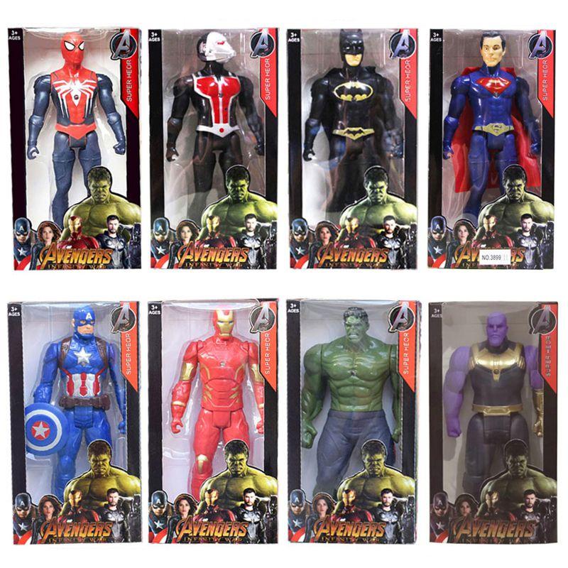 Bunte Superhelden-Actionfiguren mit Spiderman Hulk Iron Man Captain America Perfekt für Kindergeschenke und Sammlerstücke