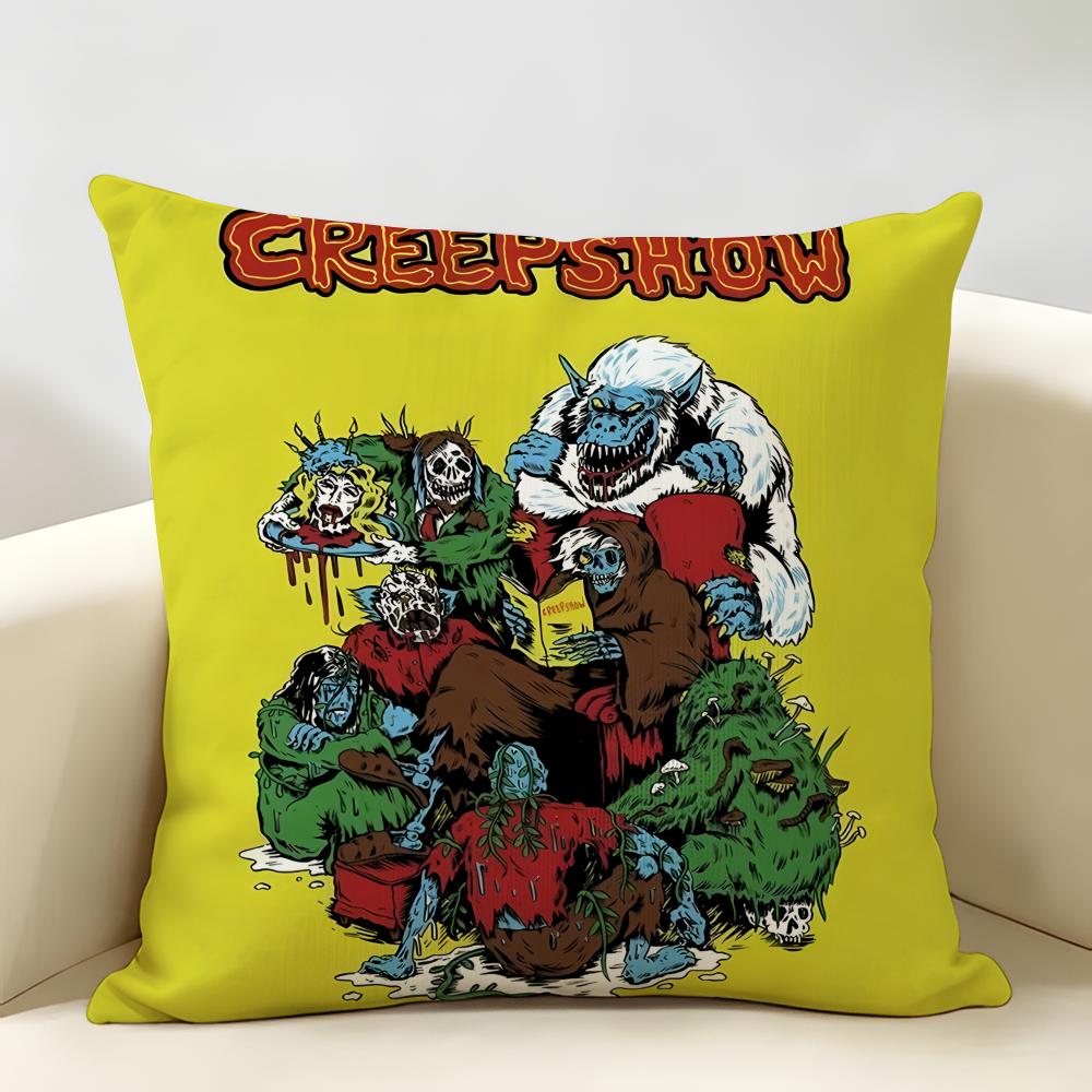 CCreepshow Movie Terror Cushion Cover Natural Linen Organic Fabric DoubleSided Printing Room Sofa Decor Pillow Case