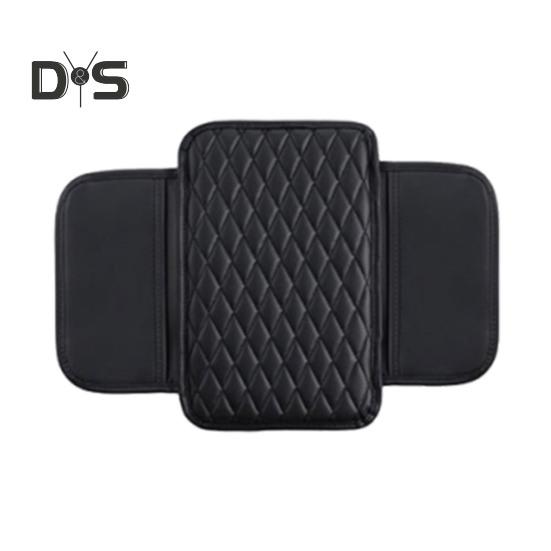 Auto-Armlehnenmatte, Leder-Armlehnenbezug, Kissen mit seitlichen Aufbewahrungstaschen, Auto-Mittelkonsolen-Abdeckung, Auto-Innenausstattung für Auto, LKW, Wohnmobil, SUV