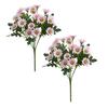 Faux Chrysanthemum Bundle UV Resistant Autumn Artificial Flowers Outdoor Realistic Faux Plants for Patio Porch Window Box Indoor Vase Decor
