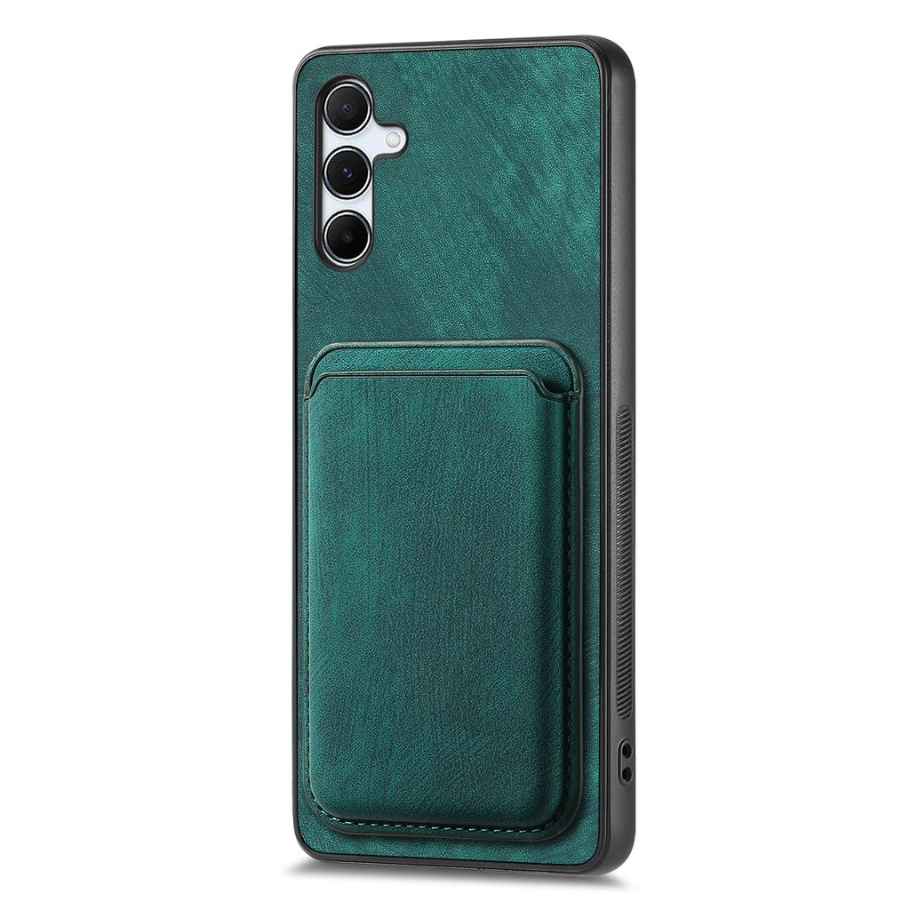 For Samsung Galaxy A55 5G Case Compatible with MagSafe Leather Back Cover with Detachable Card Holder