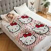 Hello Kitty Flannel Throw Blanket, Cute Cartoon Soft Warm Fleece Blanket for Sofa, Bed, Travel, Camping, Kids & Home Decor
