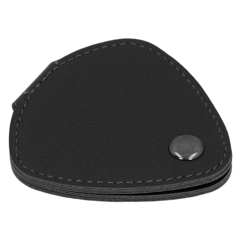 Gitarrenplektrum-Aufbewahrungstasche 6 Fächer Behälter PU-Leder Metallschnalle Plektrenhalter Beutel für den täglichen Gebrauch