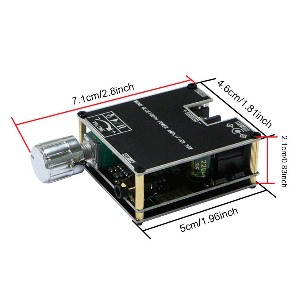 ZK-301B Mono 30W Audio Amplifier Module Support Wireless TWS Bluetooth-Compatible 5.3 DC9-24V APP Control for DIY BT Speaker Kit