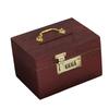 Vintage Wood Treasure Money Bank Coin Bank with Lock Security Code Money Box Treasure Box for Children
