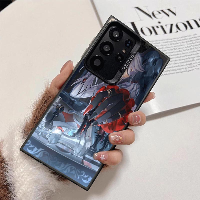 Genshin Impact Arlecchino Soft Phone Case for Samsung Galaxy S24 S25 FE S26 Edge S23 Ultra S22 Plus S21 + Shockproof Cover Back