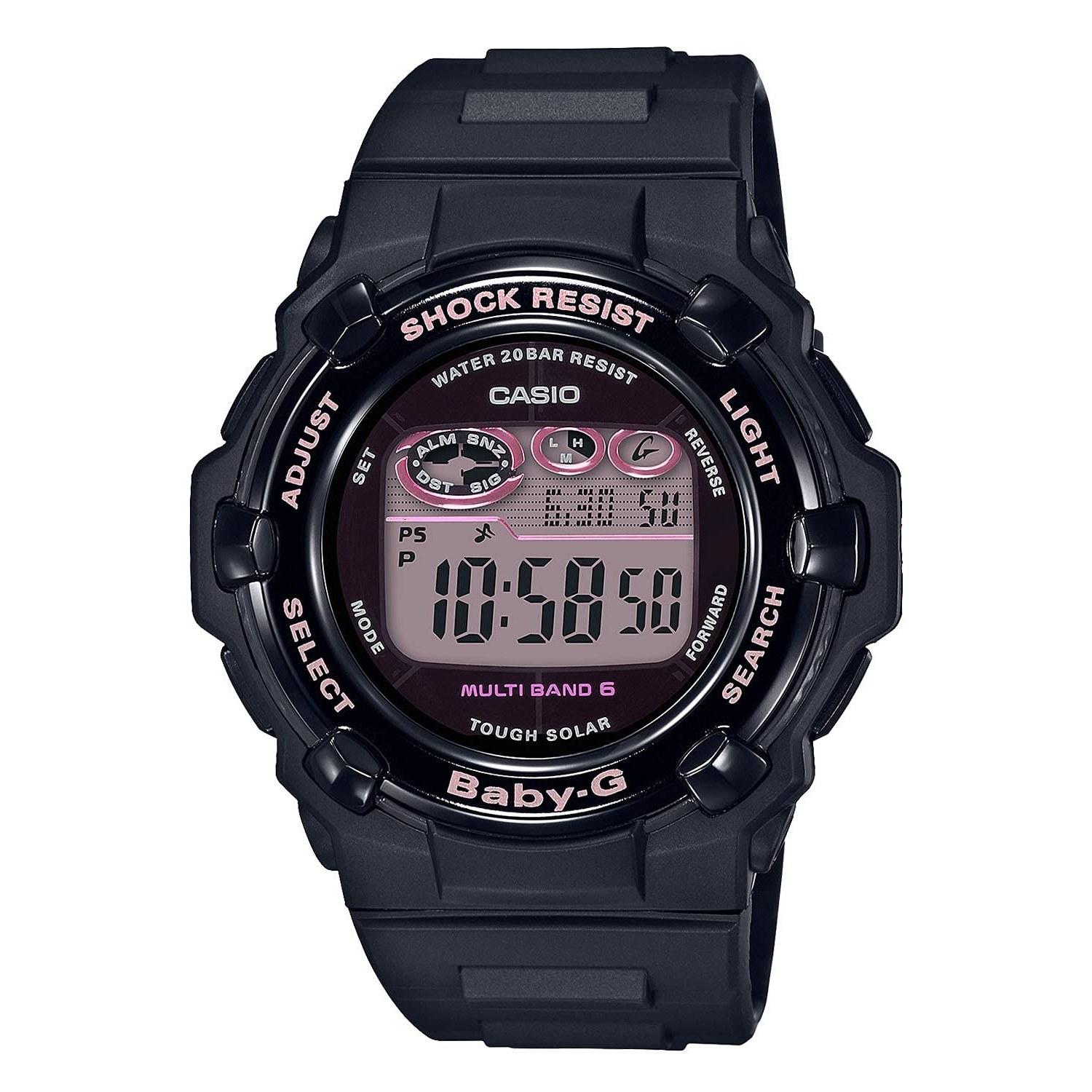 Casio Wristwatch Baby-G Domestic Genuine Product Radio Solar Super Illuminator BGR-3000UCB-1JF Ladies Black