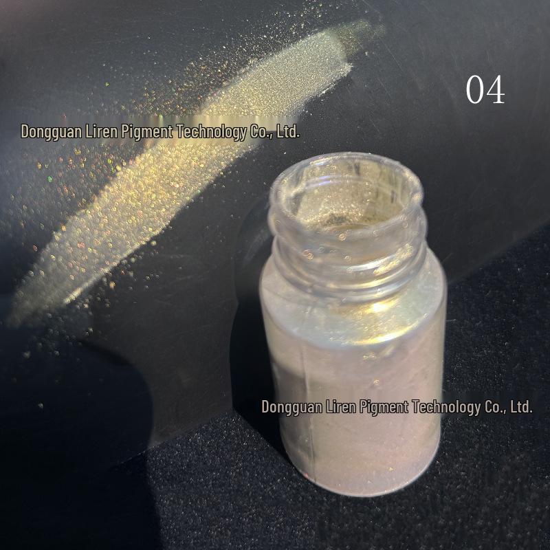 Iridescent Fairy Pink Nail Art Powder - Translucent Aurora with High Color Concentration for Quicksand Effects.