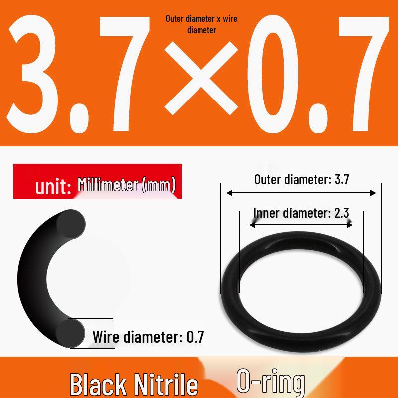 Durable Nitrile Rubber O-Ring, Wire Diameters 0.4-0.8mm, Waterproof & Wear-resistant Sealing Ring