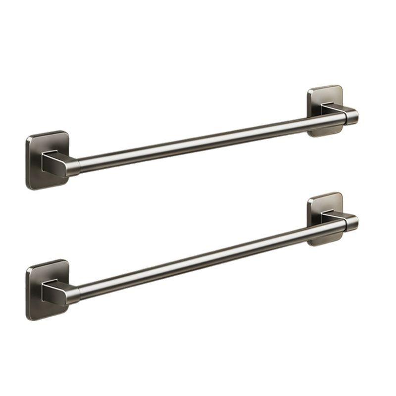 Two Layer Punch-Free Towels Holder Bar Bathroom Storage Rack Towel Rack Organizer Wall-Mounted Towel Shelf