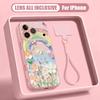 Schöne Blumen-Handgelenkschlaufe Hülle Für iPhone 17 Pro Max iPhone 16 15 14 13 Pro Max Magnetisch Für Magsafe Hybrid TPU+PC Mattes Cover