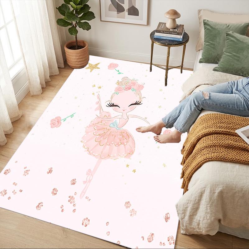 Ballerina Dance Living Room Nonslip Area Rug Soft Carpet For Bedroom Game Playroom Sofa Office Home Decor Doormat Christmas Gift C930835