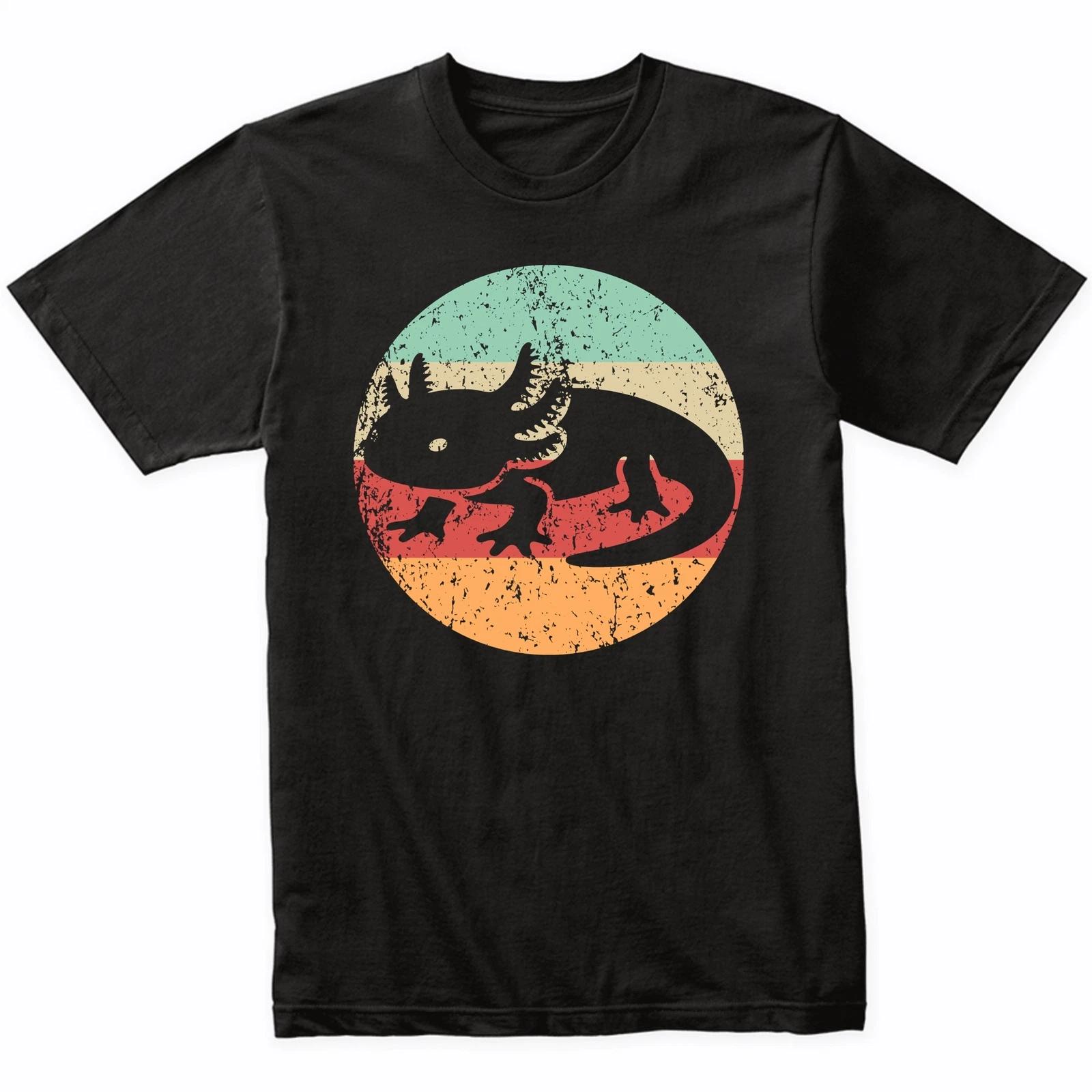 Retro Axolotl Salamander Vintage Style Cute Animal T-Shirt (Retro Colors) M