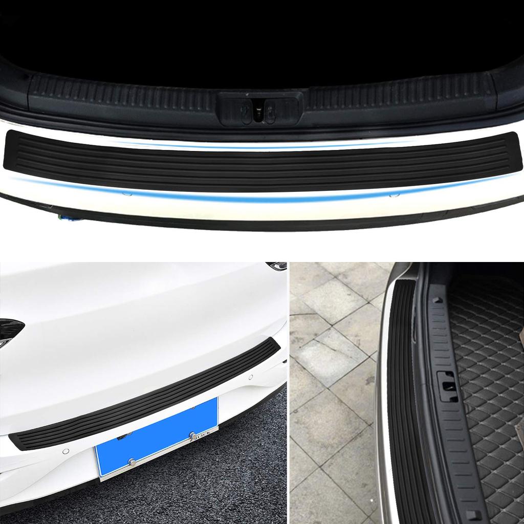 Anti-scratch Car Trunk Door Sill Plate Protector Universal Rear Bumper Guard Rubber Mouldings Pad Trim Cover Strip Car Styling