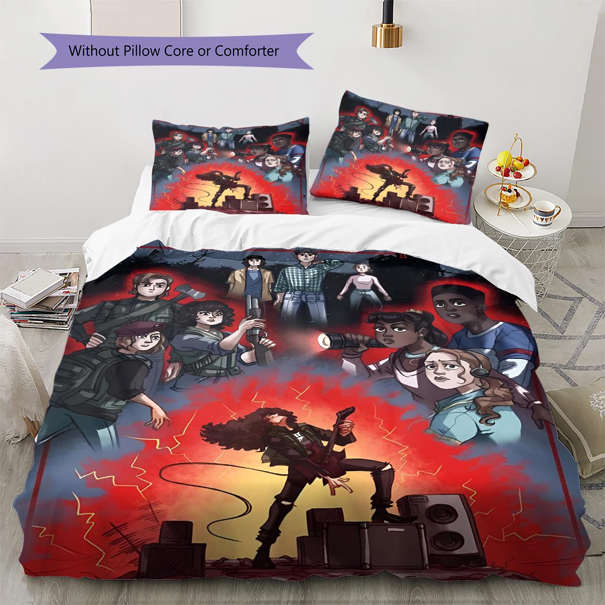 

Постільна білизна з аніме-малюнком Комплект ковдри Наволочка Декор для дому Подарунок на день народження (1 * підковдра + 2 * наволочка, без наповнювача) 135x200cm