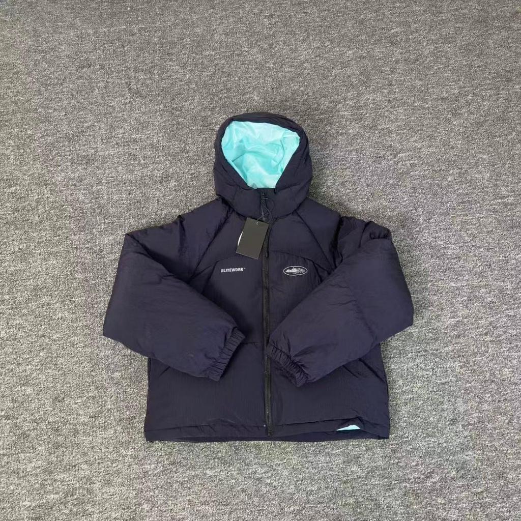 Korrigiert: Corteiz Alcatraz Hip Hop Kapuzenjacke aus Baumwolle mit gesticktem Schriftzug - Trendiger Amerikanischer Stil Mantel