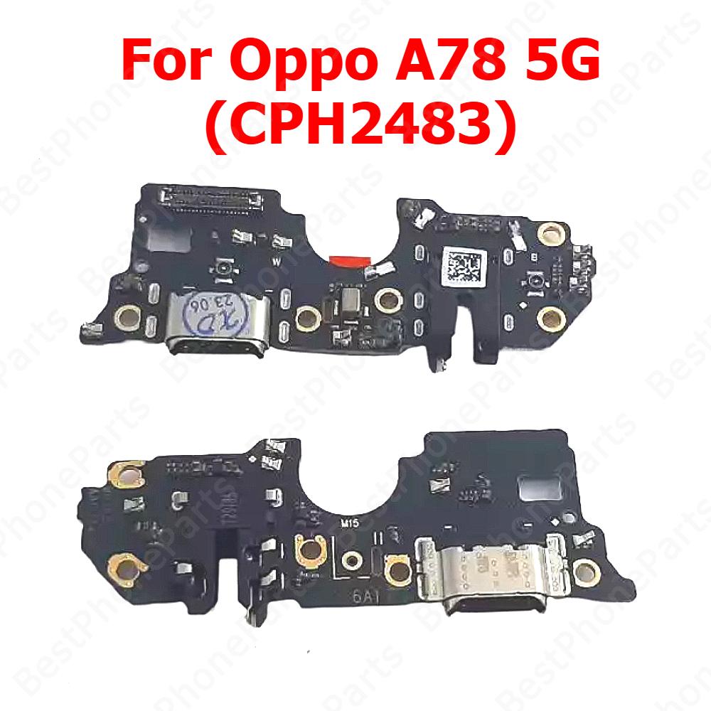 Charging Port For OPPO A79 A78 A77 A76 A74 A73 A72 4G 5G Charge Board Plate Ribbon Socket Usb Connector Phone Parts Flex Cables