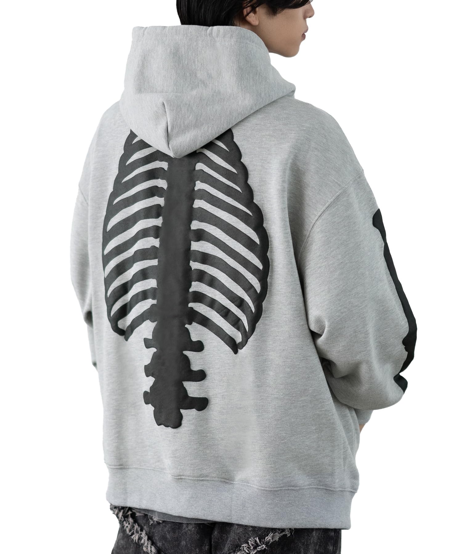 

IMPROMES Men s SIDEWAYSTANCE Foam Bone Fleece Zip Hoodie in Heather Gray