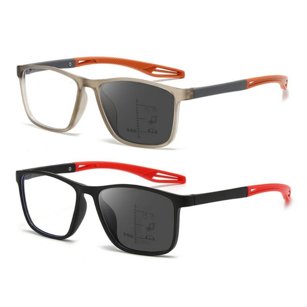 3 in 1 Photochromic Reading Eyeglasses + 100 to + 400 Reading Eyeglasse Female Men Retro Color Changing SunglassesFarsightednessG