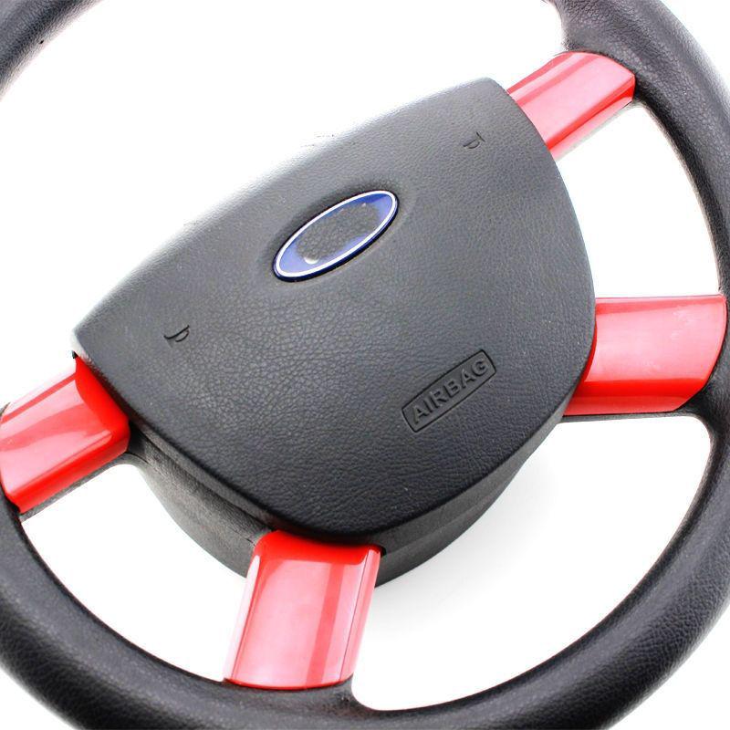Stainless Steel & ABS Decorative Decals for 2005-2014 Ford Focus Steering Wheel Trim