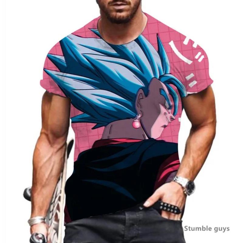 Summer Men's Gym Goku Tshirt Men Tops Super Saiyan Dragon Ball T-shirt Kakarot Vegeta Fitness