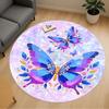 1PC Butterfly Fantasy Round Chair Mat Area Rug - Non-Slip, Floor Mat for Office, Bedroom, and Indoor Decor -Gift D1127178