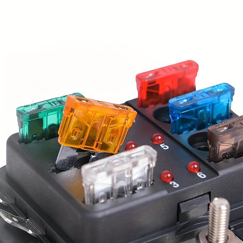 50/100Pcs Car Fuse Assortment Set Profile Middle Size Blade Type Fuse Auto Car Truck 2-35A Fuse With Box Clip