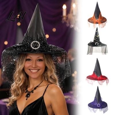 Comfortable Party Hat Gothic Witch for Women 15 Inch Wizard Cosplay Halloween Accessories Costume Party Masquerade Carnival Stage Performance