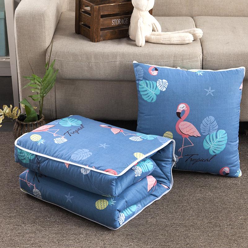 Convertible Pillow Blanket: Backrest, Quilt, Cushion for Sofa, Car, or Office Nap - Ideal for Spring/Summer.