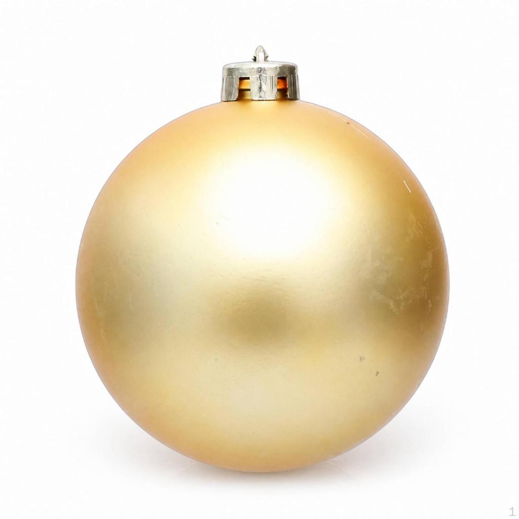 Ball Ornament with Metal Cap Matte Ornaments Hanging Loop Spherical Christmas Tree for