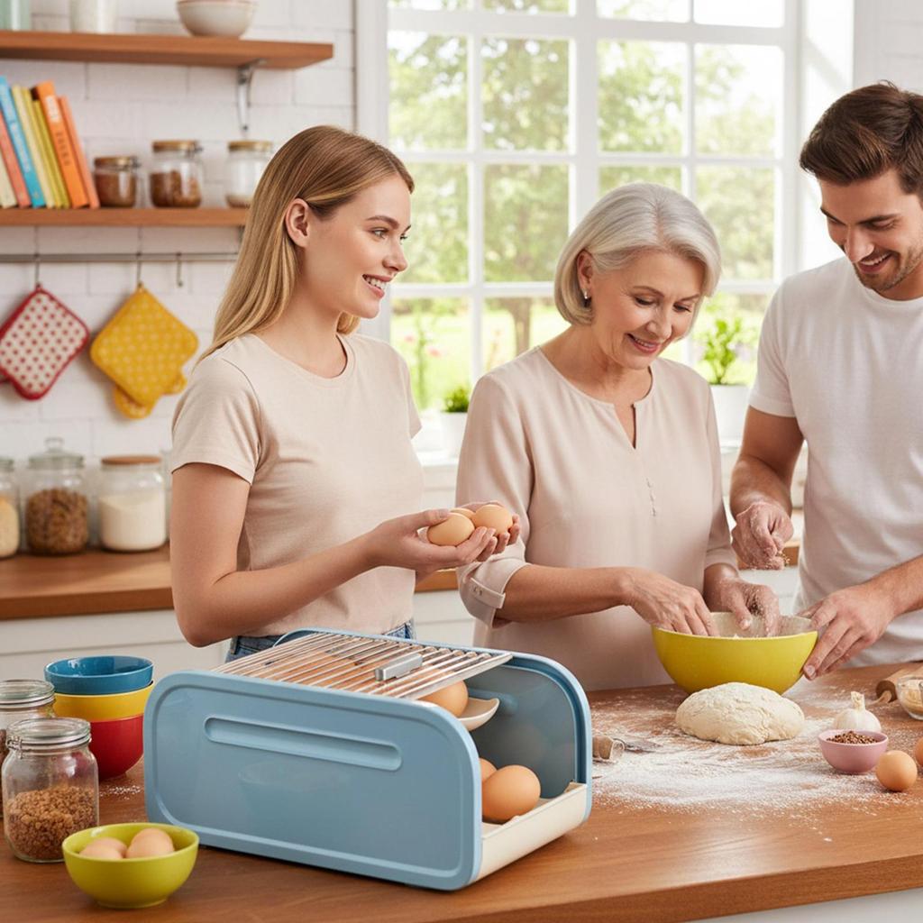 Fridge Egg Holder Automatic Rolling Storage Dispenser Egg Holder Countertop Storage Box For Freezer Home Kitchen Pantry Cabinet