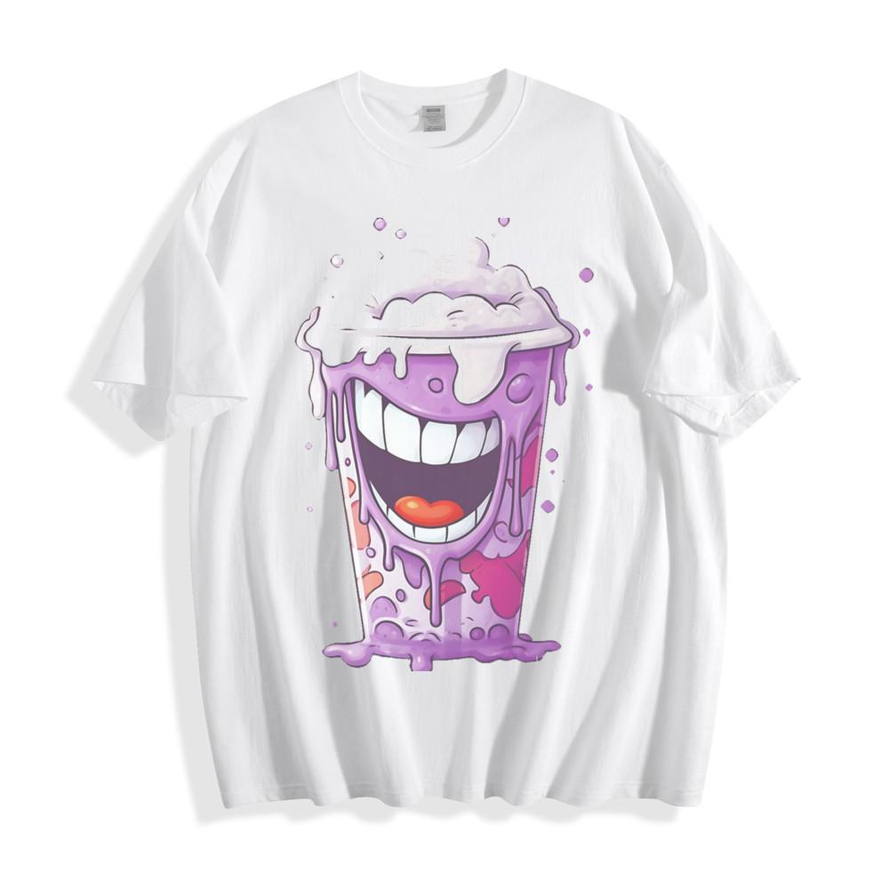 Melting Monster Slushie T-Shirt - Quirky Cartoon Style Unisex Tee