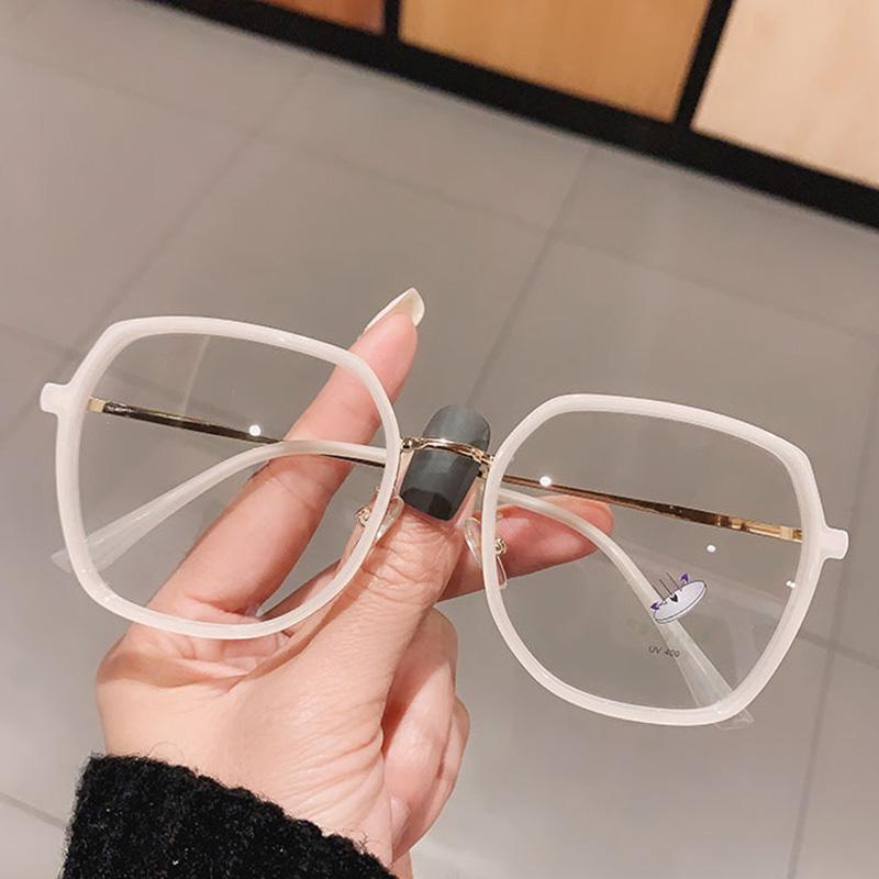 New Brand Beige White Green Round Transparent Anti Blue Light Glasses Frame Vintage Korean Women Eyeglasses