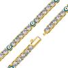5MM European-American Hip Hop Devil's Eye Zircon Tennis Bracelet - Unisex Diamond Summer Jewelry