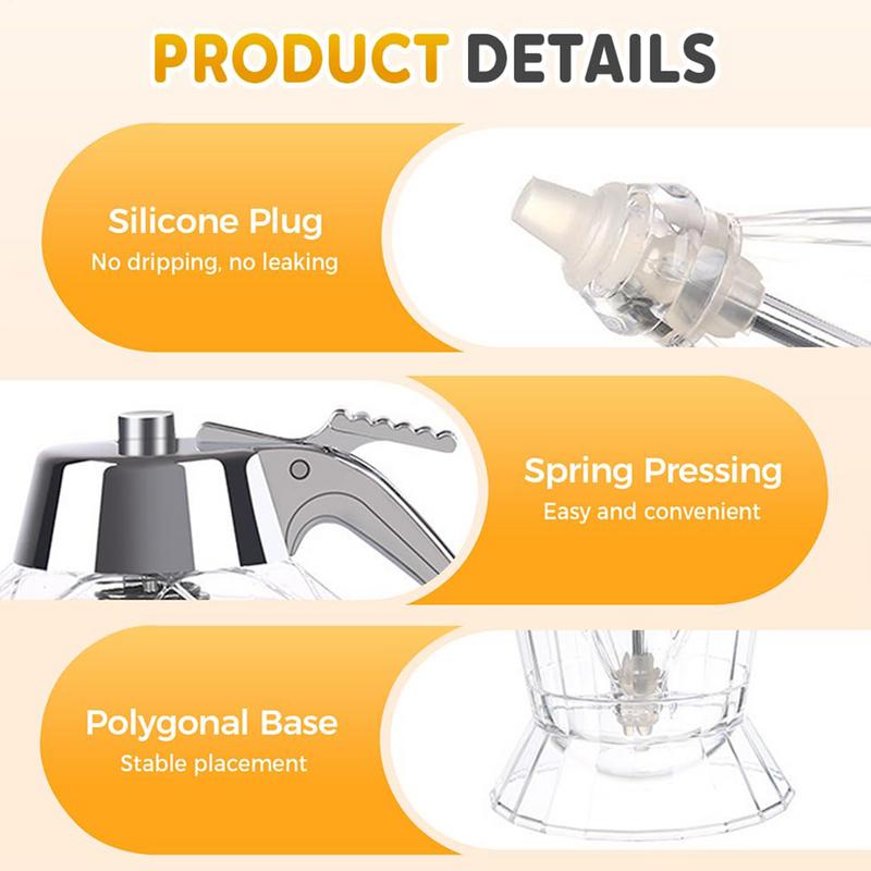 Creative Press Type Honey Jar Squeeze Bottle Plastic Sealed Jar Funnel Type Jar Syrup Pot With Sprinkling Base Jars