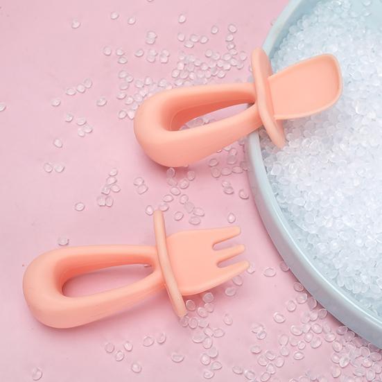 

2 шт./компл. ложка, нескользящая легкая ручка, мягкая детская тренировочная ложка, набор вилок для детей