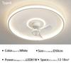 Round Ceiling Fan Lights For Living kitchen Bedroom Dining Room home decor Indoor Lighting Remote Control Dimmable Lamp Lustres