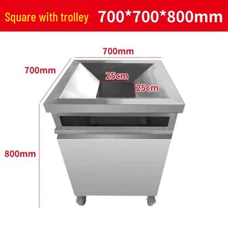 Commercial Stainless Steel Food Waste Collection Cart