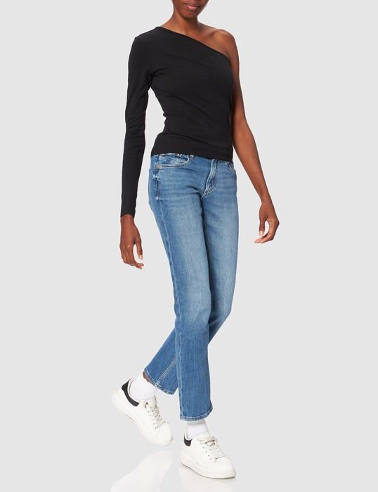 T-shirt Urban Classics - TB3212 - Oberteil Ladies Asymmetric Longsleeve T-Shirt Femme