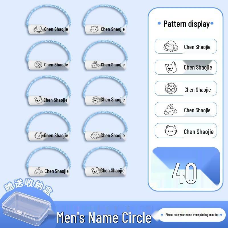 Waterproof Cartoon Name Stickers for Kids - Cute Designs for School and Kindergarten Cups.