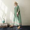 DIMANAF Nuevo 2026 Mujer Tallas Grandes Verano Playa Dama Estampado Vintage Vestido Largo Holgado Oversize Maxi Vestido de Sol Ropa
