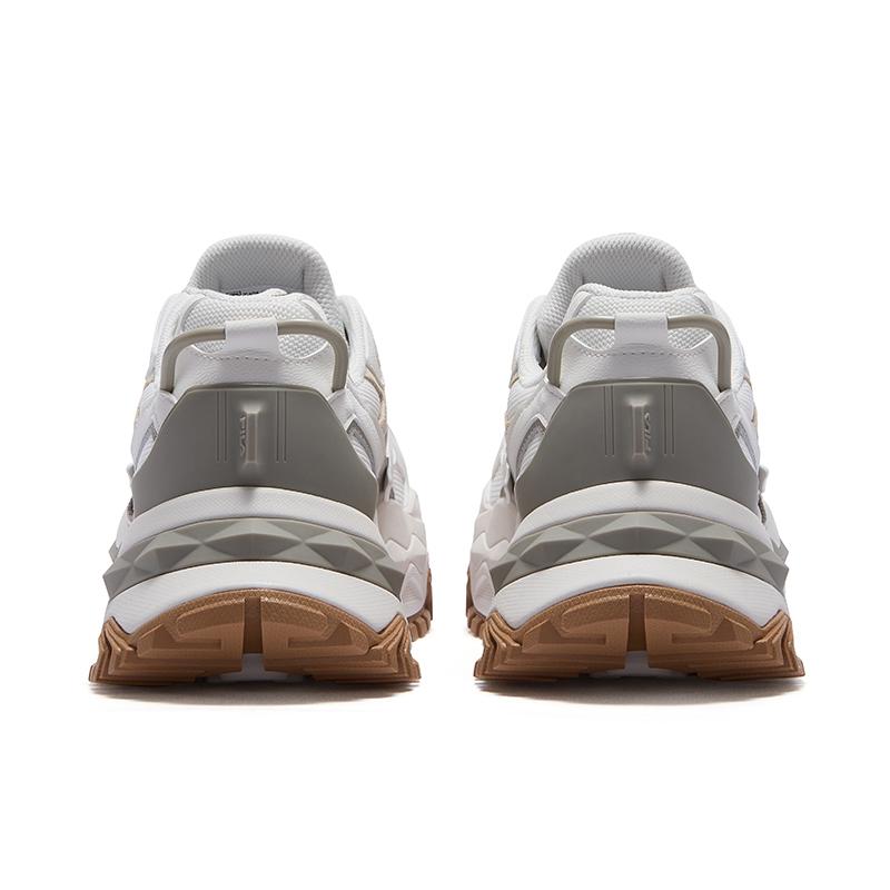Fila Fusion Bianco Hard Candy Comfortable Versatile Height Increasing Dad Shoes Men Sneaker White Brown T12M531010FWS