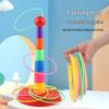 Children's Rainbow Stacking and Ring Toss Game for Parent-Child Interaction