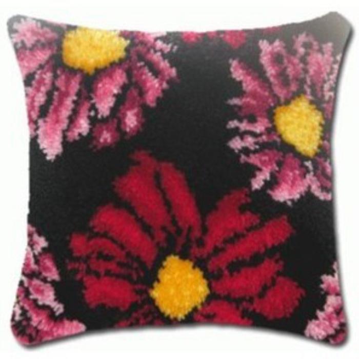 Flowers Plants Series Latch Hook Kit Butterfly Handmade Embroidery Pillow 3d Segment Embroidery Pillow Wool Handcraft Supplies 
