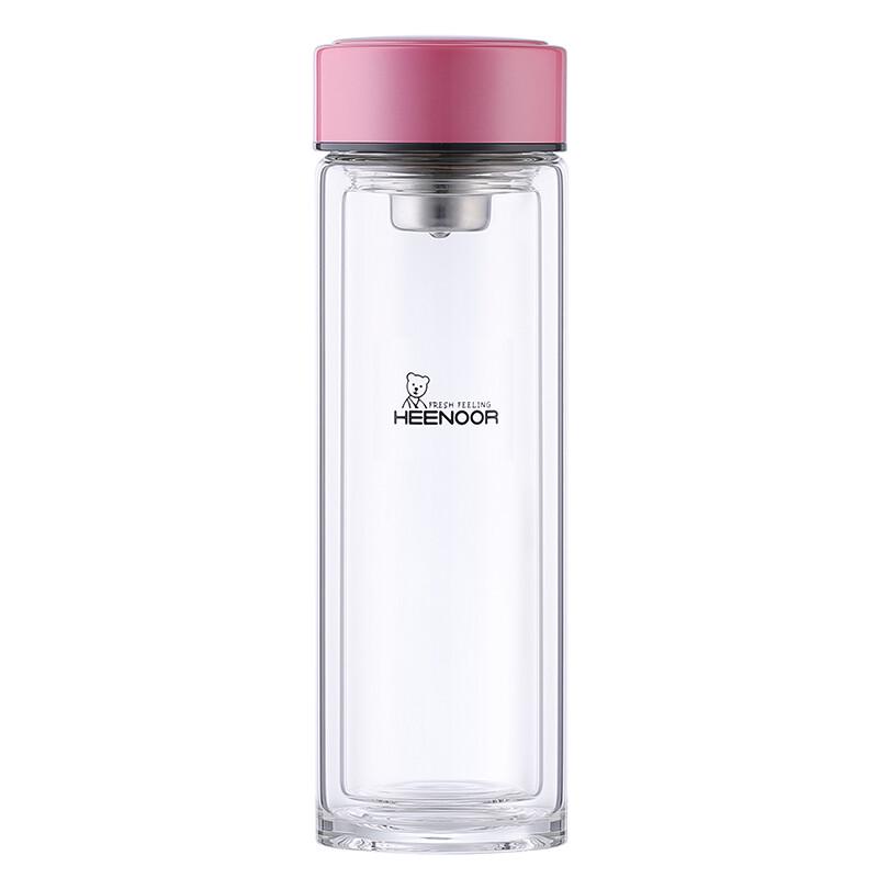 HEENOOR Portable Double-Layer Glass Cup 240ML
