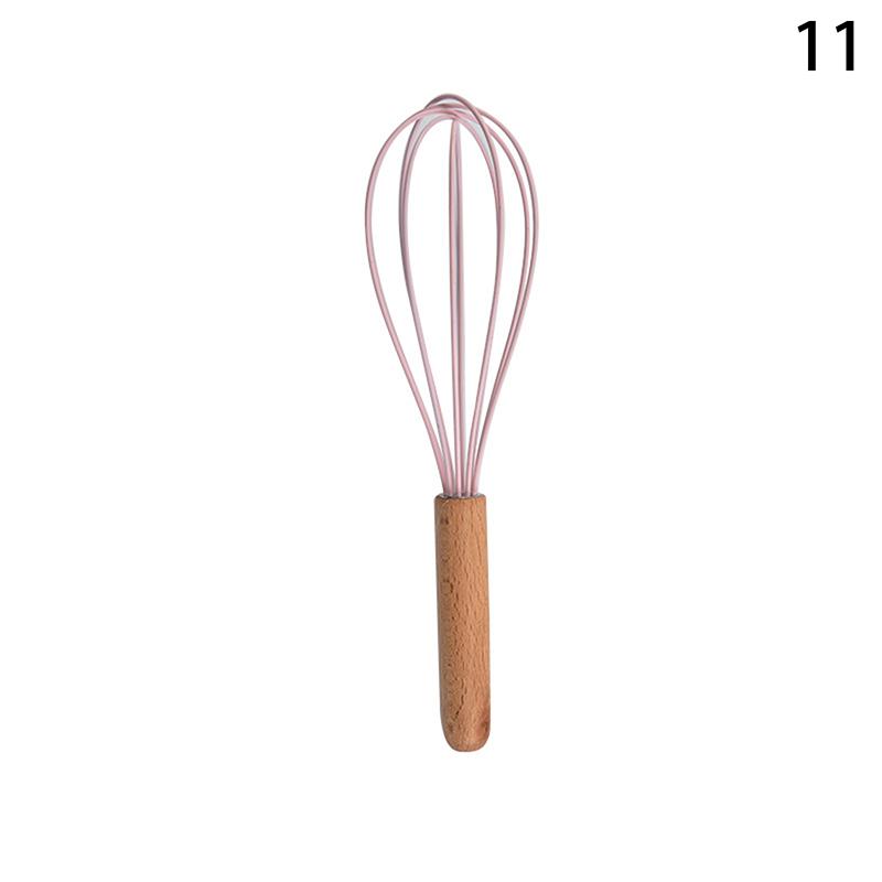 1/12Pcs Silicone Kitchenware Non-Stick Cookware Kitchen Utensils Set Spatula Shovel Egg Beaters Wooden Handle Cooking Tool Set