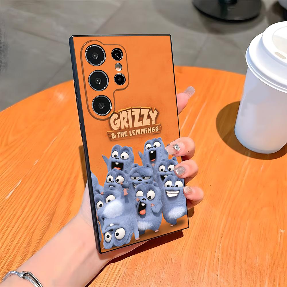 

Cartoon GRizzy And Lemmings Phone Case For Samsung S25 Ultra S24 S23 Fe S22 S20 S21 Plus A54 A34 A53 A16 Back Cover Samsung s25