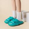 Fashion Smile Mens Cartoon Shark Slip On Cotton Slides Waterproof Thick Bottom Fuzzy Cozy Warm Slippers Plush Lining Slippers For Womens
