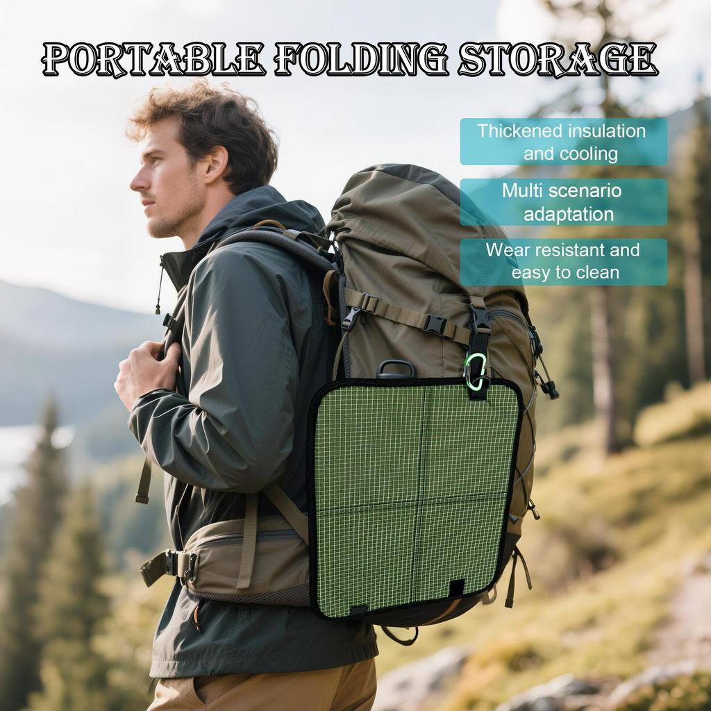 Stadium Seat Cushion Compact Ground Mat With Carabiner Clip Foldable Seat Cushion For Hiking Picnic Travel Airplane Sports Event