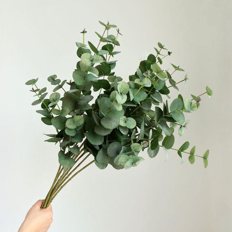 Realistic Artificial Eucalyptus Leaves Real Touch Green Stems High Quality Eucalyptus for Home Wedding Floral Arrangement